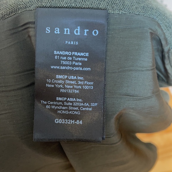 Sandro Hunter Green Snap Button Cardigan - Picture 4 of 5
